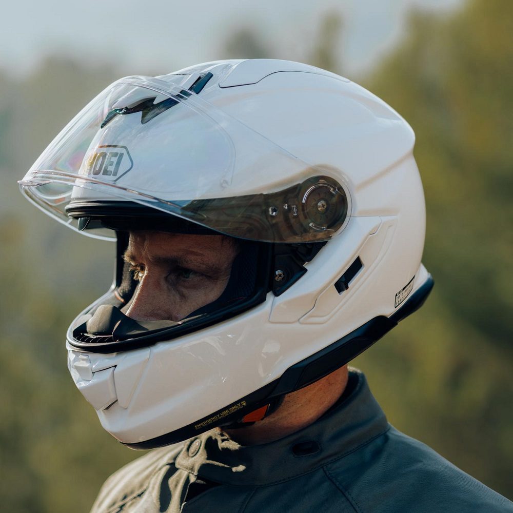 Shoei GT-Air 3 Plain Motorcycle Helmet White: Peak Performance