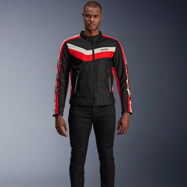 Alpinestars T-Dyno WR Motorcycle Jacket - Black/Bright Red/Ecru