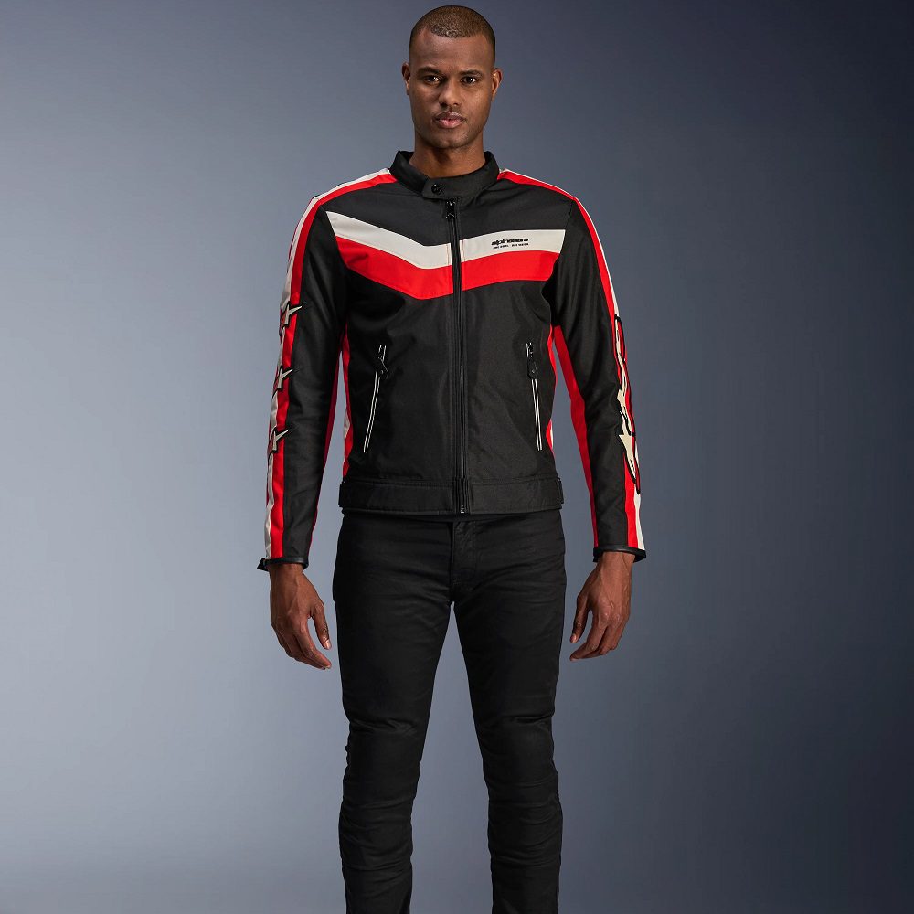 Alpinestars T-Dyno WR Motorcycle Jacket - Black/Bright Red/Ecru