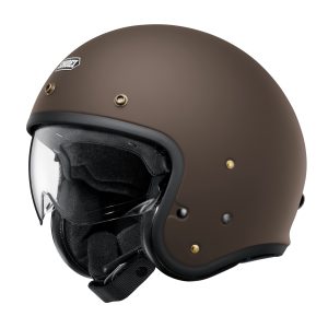 Shoei J.O2 Plain Motorcycle Helmet - Matt Brown 1