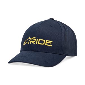 Alpinestars Ride 3.0 Motorcycle Hat – Navy/Gold Alpinestars Ride 3.0 Hat Navy Gold 1