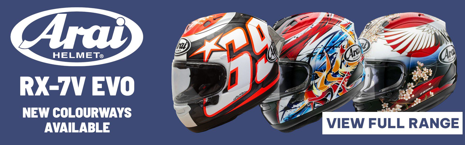 Arai RX-7V Evo Motorcycle Helmet Banner