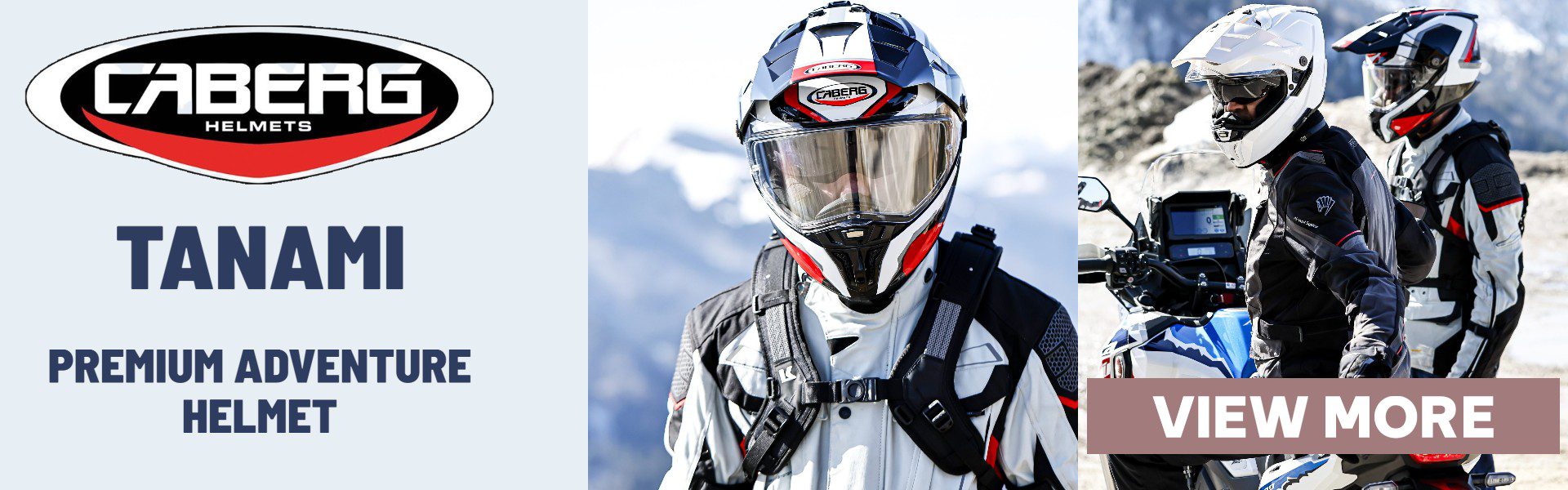 Caberg Tanami Motorcycle Helmet Web Banner