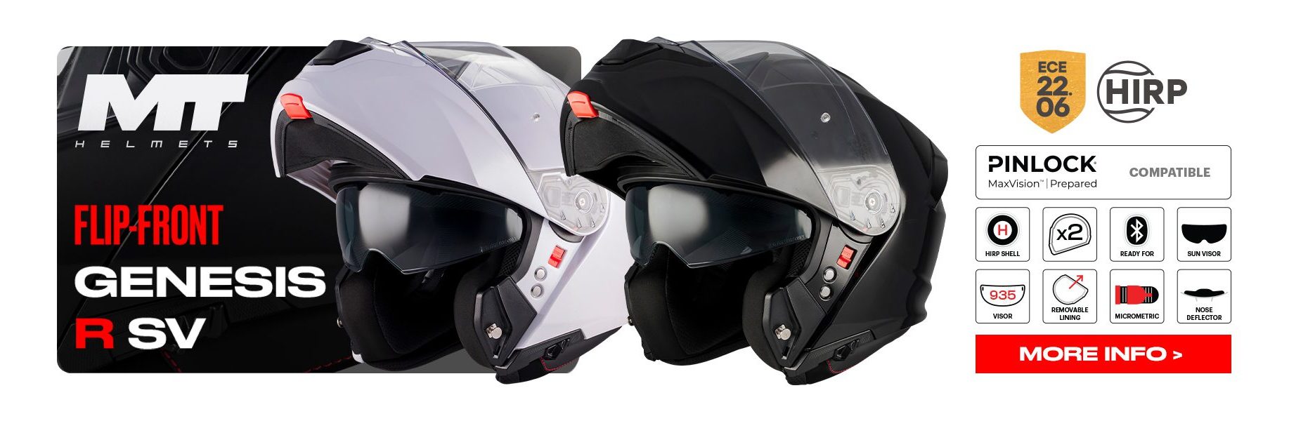 MT Genesis R Motorcycle Helmet Web Banner