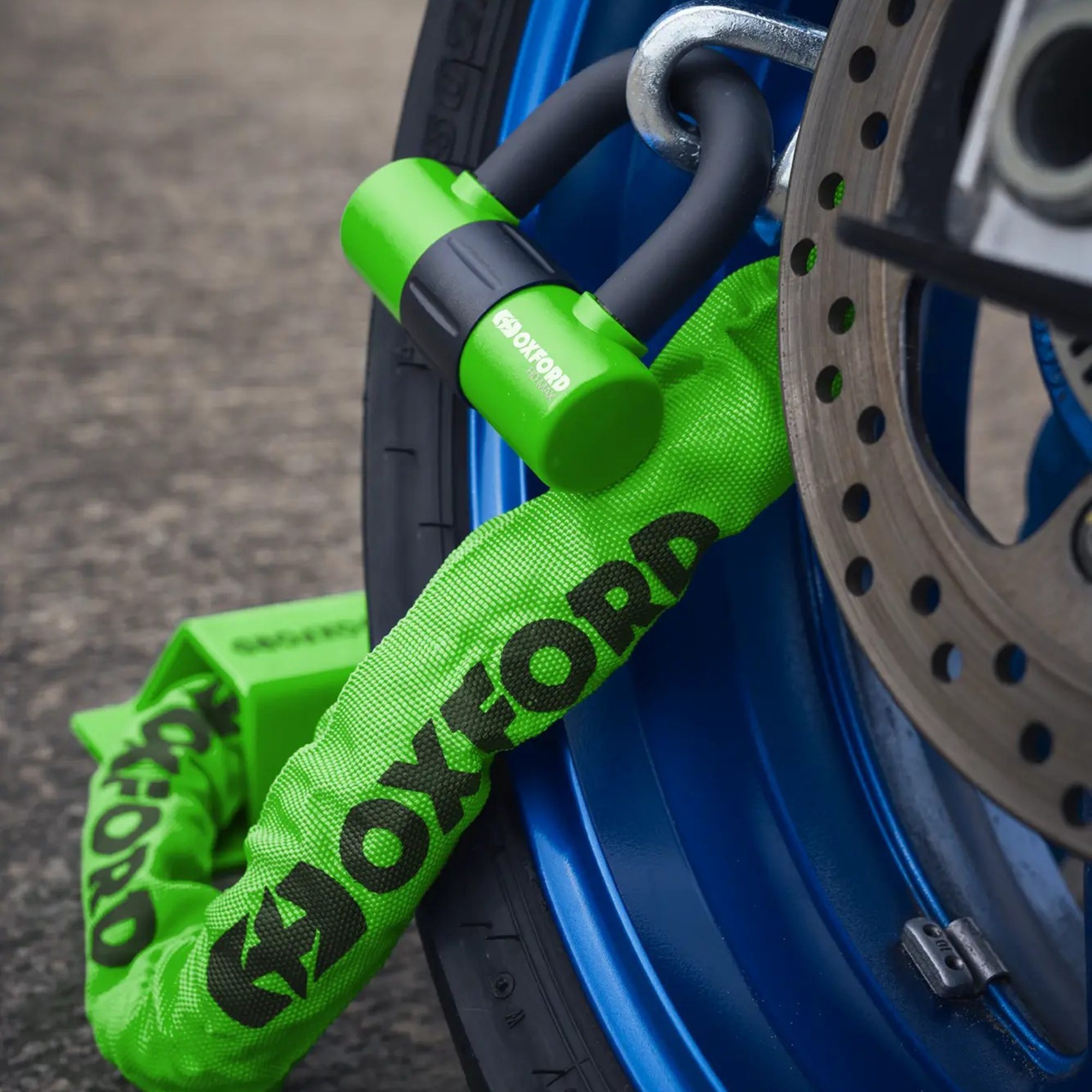 Oxford HD Motorcycle Chain & Lock - Green 3