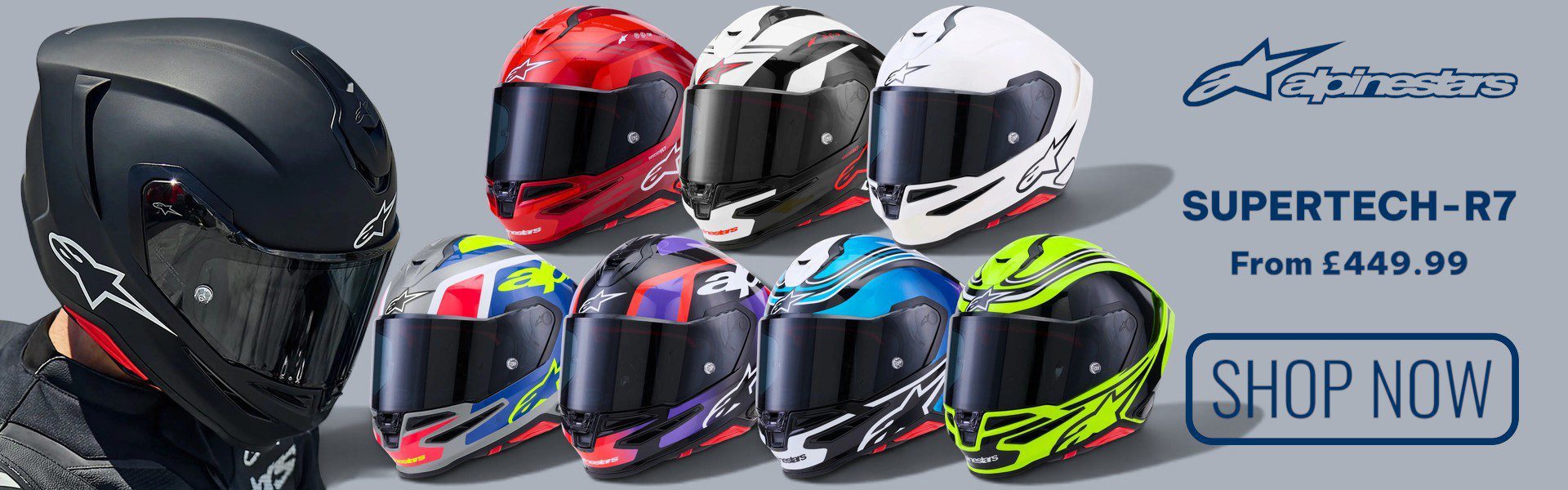 Alpinestars S-R7 Motorcycle Helmet Web Banner 4