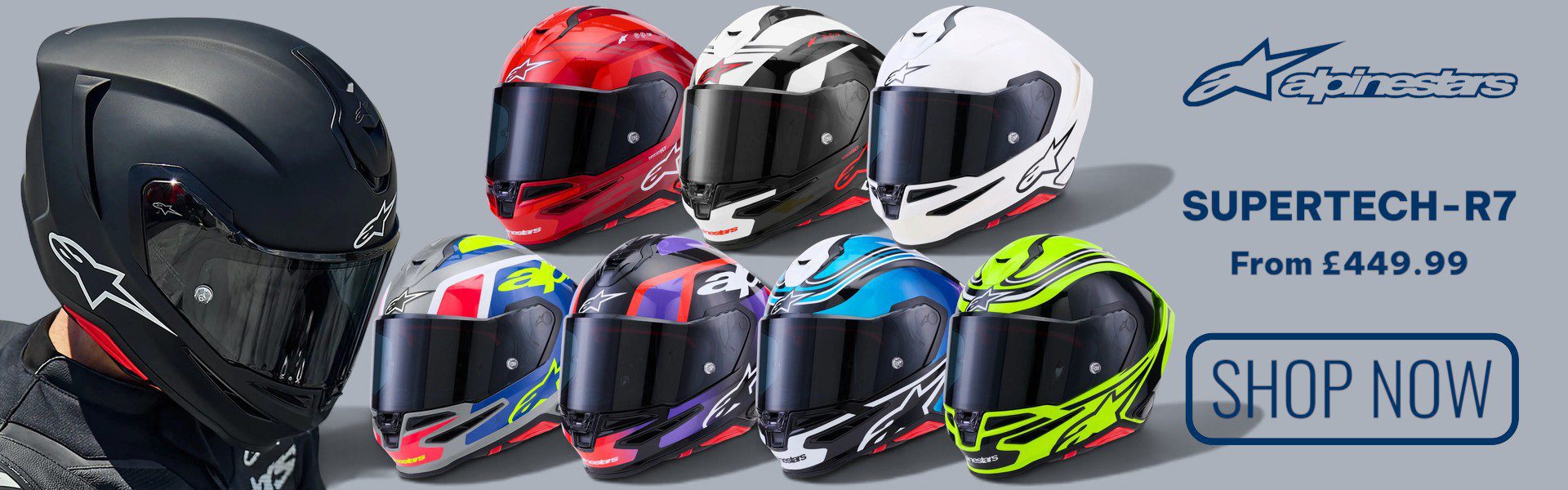 Alpinestars S-R7 Motorcycle Helmet Web Banner 4