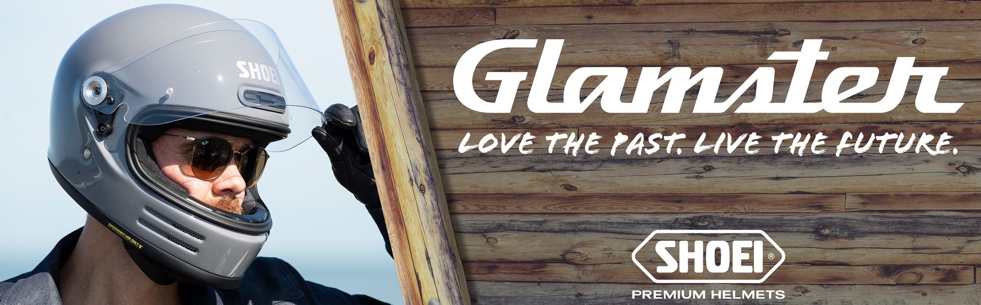 Shoei Glamster Motorcycle Helmet Web Banner 3