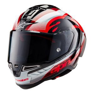 Alpinestars Supertech R10 Team Motorcycle Helmet – Red/White Alpinestars Supertech R10 Team Motorcycle Helmet Red White 1