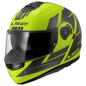 LS2 FF908 Strobe II Code Motorcycle Helmet Yellow Grey 1
