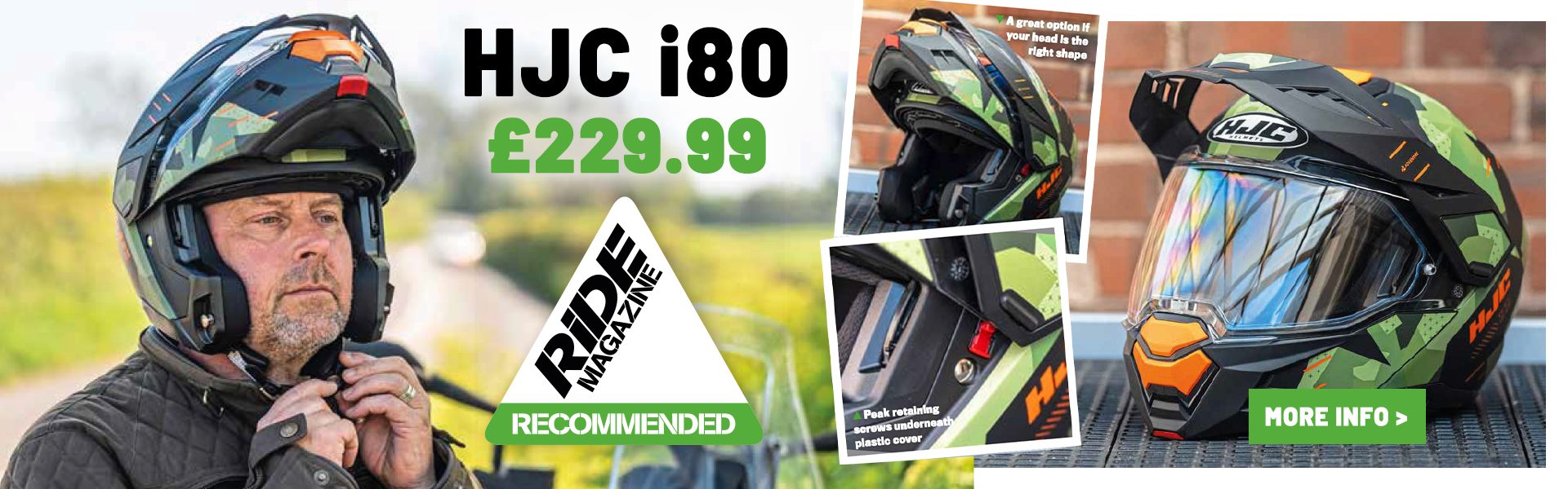 HJC I80 Motorcycle Helmet Web Banner HJC I80 Motorcycle Helmet Web Banner
