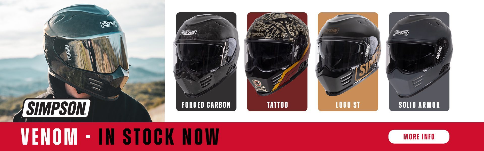 Simpson Venom Motorcycle Helmet Web Banner Simpson Venom Motorcycle Helmet Web Banner