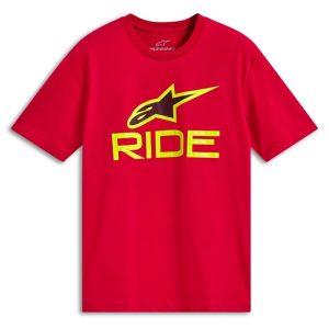 Alpinestars Ride 4.0 CSF Motorcycle T-Shirt – Red/Yellow/Black Alpinestars Ride 4.0 CSF Motorcycle Tee Red Yellow Black 1