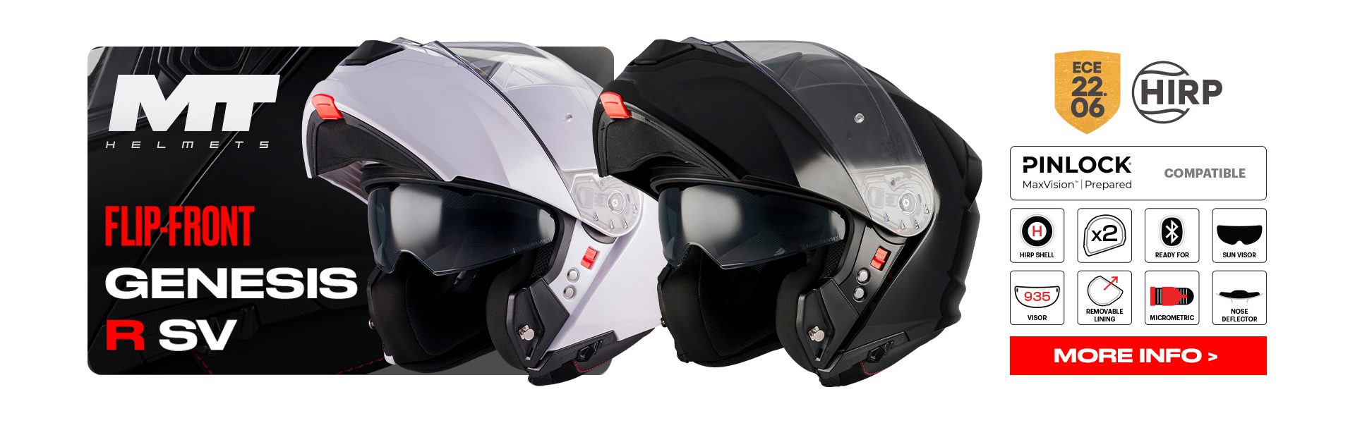 MT Genesis R Motorcycle Helmet Web Banner