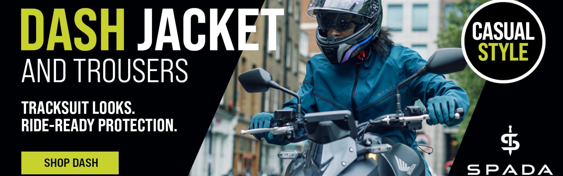 Spada Dash Motorcycle Jacket & Trousers Web Banner Spada Dash Motorcycle Jacket & Trousers Web Banner