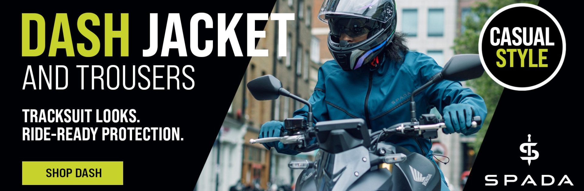Spada Dash Motorcycle Jacket & Trousers Web Banner Spada Dash Motorcycle Jacket & Trousers Web Banner